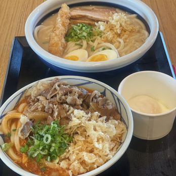 Marugame Udon - Creamy broth udon & Beef tomatama curry udon - Japanese Near Me - Cupertino, California Marugame Udon - Creamy broth udon & Beef tomatama curry udon - Japanese Near Me - Cupertino, California