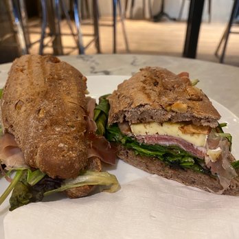Faubourg - Delicious sandwich! Prosciutto and Brie on walnut and fig bread with balsamic dressing. - Bakeries Near Me - Vancouver, British Columbia Faubourg - Delicious sandwich! Prosciutto and Brie on walnut and fig bread with balsamic dressing. - Bakeries Near Me - Vancouver, British Columbia
