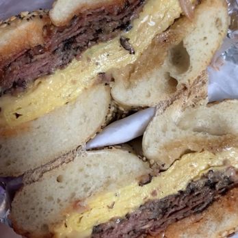 Greenberg’s Bagels - pastrami egg cheese hot sauce ketchup (PEC) - Bagels Near Me - Brooklyn, New York Greenberg’s Bagels - pastrami egg cheese hot sauce ketchup (PEC) - Bagels Near Me - Brooklyn, New York