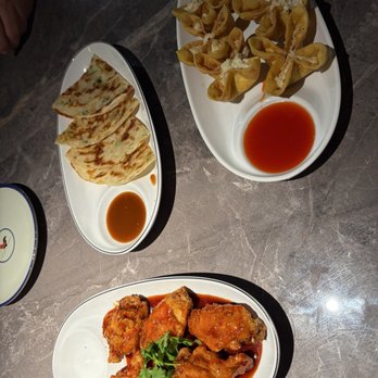 I Noodle - 6 Soy garlic wings, scallion pancake, cream 6 Piece Crab Cheese Wonton - Dim Sum Near Me - Virginia Beach, Virginia
