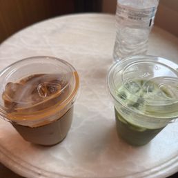 Matcha muoi and Vietnamese coffee Matcha muoi and Vietnamese coffee