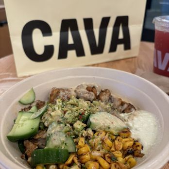 Cava - Grain bowl with chicken and falafel - Mediterranean Near Me - Long Beach, California