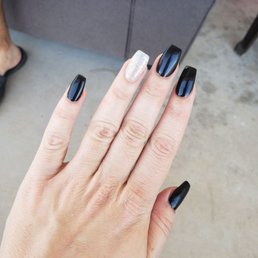 Coffin acrylic with gel polish Coffin acrylic with gel polish