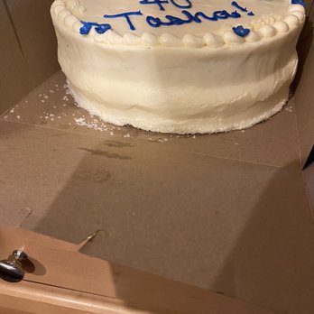 Alaska Cake Studio - This is how the cake looked. Wife was not happy about this, looked l bought a cheap last minute cake cheap cake. Never again. - Bakeries Near Me - Anchorage, Alaska