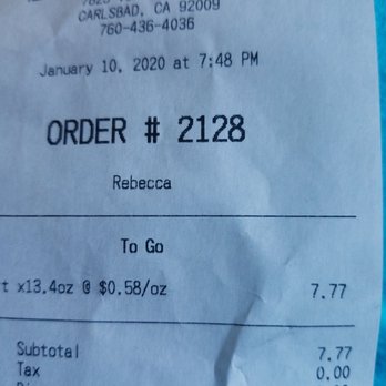 Menchie's Frozen Yogurt - What were the chances of getting 777?!?  Time for lotto tickets ;-) - Ice Cream & Frozen Yogurt Near Me - Carlsbad, California