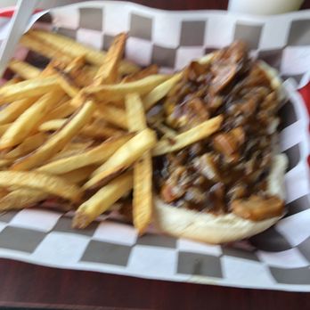 Big Ray's Burgers & Dogs - Mushroom Swiss Burger w/ Fries! - Burgers Near Me - Camp Hill, Pennsylvania