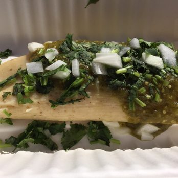 Mi Comedor - Tamale with Chicken & Green Chile Sauce - Tacos Near Me - San Francisco, California Mi Comedor - Tamale with Chicken & Green Chile Sauce - Tacos Near Me - San Francisco, California