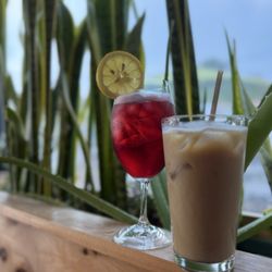 Mi Vida - Hibiscus iced tea and iced latte