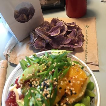 Miko Poke - Get the purple sweet potato chips. Trust me on this. - Poke Near Me - Madison, Wisconsin