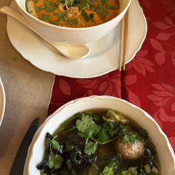 Sukhothai - Tom yum noodle soup and beef ball noodle soup