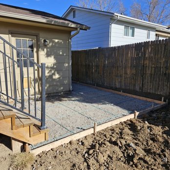 Custom Grey Concrete - Patio in back. - Masonry/Concrete Near Me - Denver, Colorado