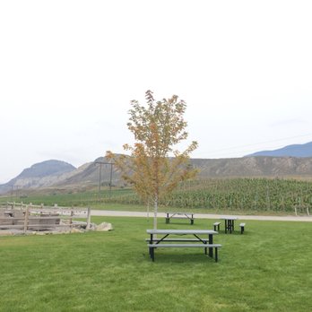 Harper's Trail - a picnic table in a field - Wineries Near Me - Kamloops, British Columbia