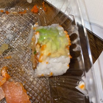 Silver Sake - They call this putting avocado on sushi? It's just a smear color. - Sushi Bars Near Me - Carmichael, California Silver Sake - They call this putting avocado on sushi? It's just a smear color. - Sushi Bars Near Me - Carmichael, California