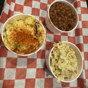 Smoke & Steel - Baked beans (amazing) coleslaw and potato salad - Axe Throwing Near Me - Bangor, Maine Smoke & Steel - Baked beans (amazing) coleslaw and potato salad - Axe Throwing Near Me - Bangor, Maine