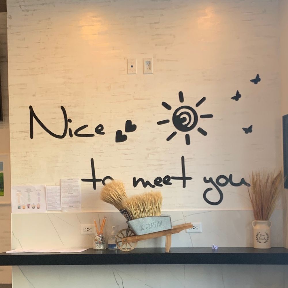 Poke Boba - a sign that says nice if i meet you - Bubble Tea Near Me - Greenwich, Connecticut
