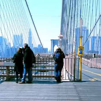 Brooklyn Bridge - Sightseers on the bridge - Landmarks & Historical Buildings Near Me - Brooklyn, New York Brooklyn Bridge - Sightseers on the bridge - Landmarks & Historical Buildings Near Me - Brooklyn, New York