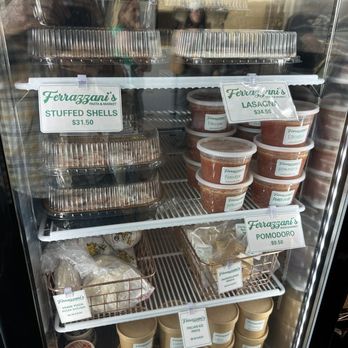 Ferrazzani's Pasta & Market - Frozen case with sauces and meals to take home - Pasta Shops Near Me - Pasadena, California Ferrazzani's Pasta & Market - Frozen case with sauces and meals to take home - Pasta Shops Near Me - Pasadena, California