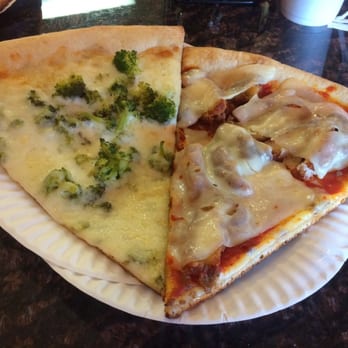 Villa Russo Pizzeria - Two of their specialty slices... White w/ broccoli, and chicken parm pizza - Pizza Near Me - Clementon, New Jersey Villa Russo Pizzeria - Two of their specialty slices... White w/ broccoli, and chicken parm pizza - Pizza Near Me - Clementon, New Jersey