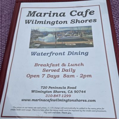 Menu photo 2 Marina Cafe Wilmington, CA Menu photo 2 Marina Cafe Wilmington, CA