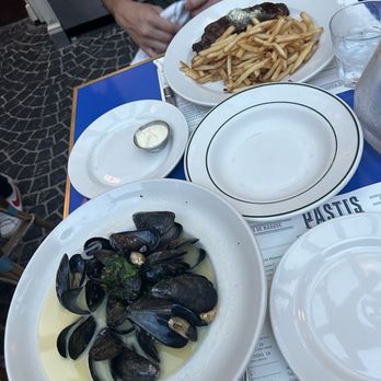 Pastis Miami - Moules frites and NY strip - French Near Me - Miami, Florida