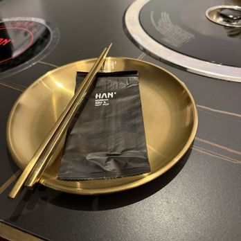 HAN Korean BBQ & Hot Pot - Adorable table setup - Korean Near Me - Indianapolis, Indiana