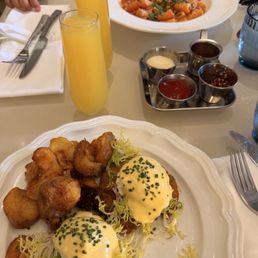 Eggs Benedict, rigatoni pasta, bottomless mimosas Eggs Benedict, rigatoni pasta, bottomless mimosas