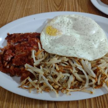 D'place Cafe - Three eggs hash browns and corned beef hash. - New American Near Me - Fort Mohave, Arizona D'place Cafe - Three eggs hash browns and corned beef hash. - New American Near Me - Fort Mohave, Arizona