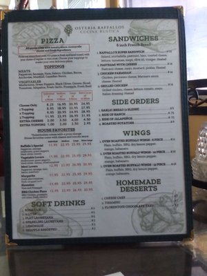 Menu photo 2 Raffallo's Pizza Los Angeles, CA Menu photo 2 Raffallo's Pizza Los Angeles, CA