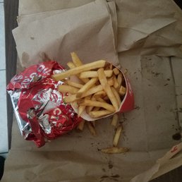 french fries in a paper bag french fries in a paper bag