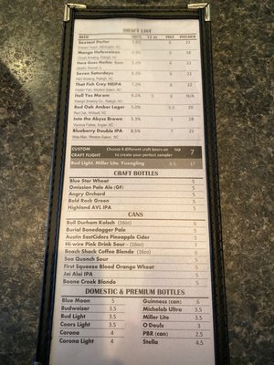Menu photo 6 Craft Public House Cary, NC