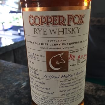 Copper Fox Distillery - Distilleries Near Me - Williamsburg, Virginia