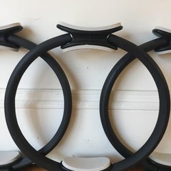 Pilates Fitness Studio - Pilates Mat Class Uses Magic Circles. They add resistance and there are several exercises you can do with them