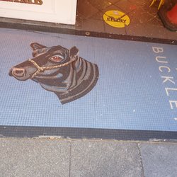 FX Buckley Moore Street Butchers - A Mosaic on the sidewalk shows they are serious about meat