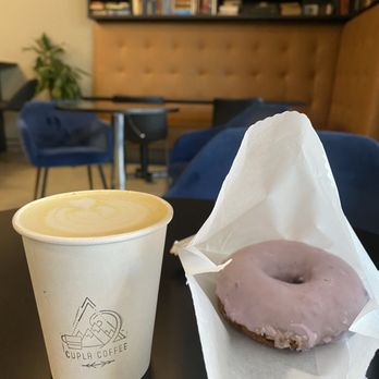 Cupla Coffee - Turmeric chai latte Blueberry donut - Coffee & Tea Near Me - Salt Lake City, Utah Cupla Coffee - Turmeric chai latte Blueberry donut - Coffee & Tea Near Me - Salt Lake City, Utah