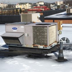 Comfort Control - Removed the existing Carrier Roof Top Package Unit With A Cracked Heat Exchanger. (Concord, NC ~ 01-09-2017)