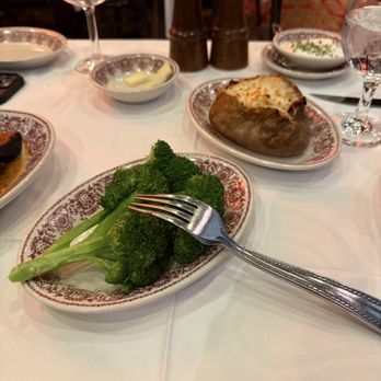 Sparks Steak House - Broccoli & Baked Potato - Steakhouses Near Me - New York, New York Sparks Steak House - Broccoli & Baked Potato - Steakhouses Near Me - New York, New York