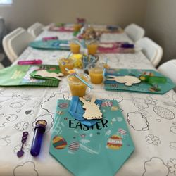 Green Event Rentals - Easter 2024 - rented 14 chairs & table