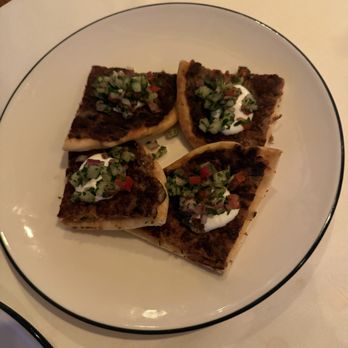 The V at The Vine - Lahmacun. Kinda like a gyro pizza. Really good, but $19 for this. - Wine Bars Near Me - Lexington, Kentucky The V at The Vine - Lahmacun. Kinda like a gyro pizza. Really good, but $19 for this. - Wine Bars Near Me - Lexington, Kentucky