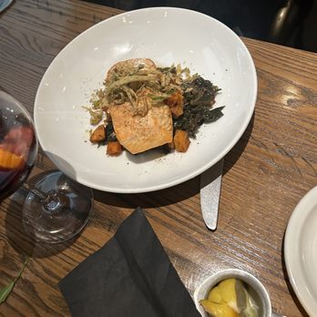 Cured Table & Tap - Cedar plank Salmon - American Near Me - Columbia, Maryland Cured Table & Tap - Cedar plank Salmon - American Near Me - Columbia, Maryland
