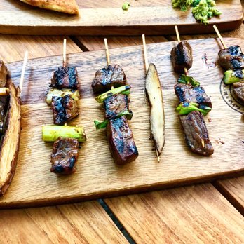 Ysabel - #wagyu #yakitori #grilledbeefskewers #portabellamushrooms #scallion #sweetsoy - New American Near Me - West Hollywood, California Ysabel - #wagyu #yakitori #grilledbeefskewers #portabellamushrooms #scallion #sweetsoy - New American Near Me - West Hollywood, California