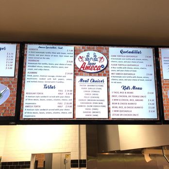 Tacos Ameca #3 - Menu as of February 2018 - Mexican Near Me - Morgan Hill, California Tacos Ameca #3 - Menu as of February 2018 - Mexican Near Me - Morgan Hill, California