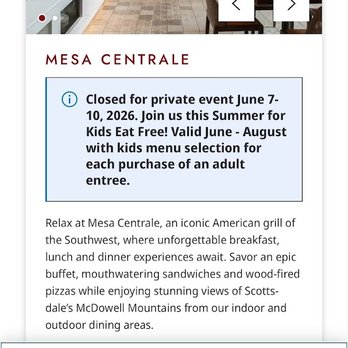 Mesa Centrale - American Near Me - Scottsdale, Arizona