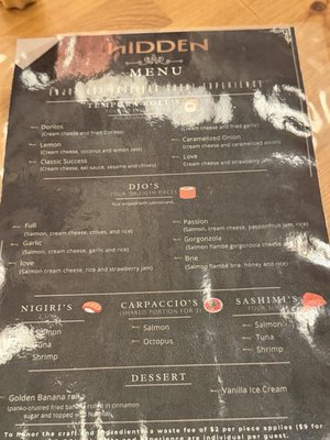 Menu photo 2 Hidden Sushi Orlando, FL
