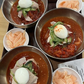 Hampyong Cold Noodles - 3 types of naengmyun: Bibim, Sockcho Kodari, and Hwe - Korean Near Me - Carrollton, Texas Hampyong Cold Noodles - 3 types of naengmyun: Bibim, Sockcho Kodari, and Hwe - Korean Near Me - Carrollton, Texas