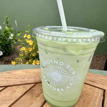 Singing Sun - Strawberry dazzler with matcha - Coffee & Tea Near Me - Ventura, California