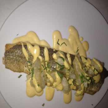 The J Parker - Rainbow Trout with Spicy Mayo and mini Fried Pickles. Very fresh and delish. - New American Near Me - Chicago, Illinois The J Parker - Rainbow Trout with Spicy Mayo and mini Fried Pickles. Very fresh and delish. - New American Near Me - Chicago, Illinois