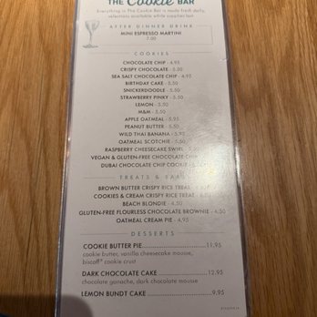 Summer House Santa Monica - Cookie Bar menu - American Near Me - Chicago, Illinois