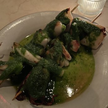 Dame - Squid and scallion skewers - Seafood Near Me - New York, New York Dame - Squid and scallion skewers - Seafood Near Me - New York, New York