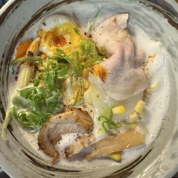 Denya Ramen - Pork with Aka broth, regular size. - Ramen Near Me - San Francisco, California Denya Ramen - Pork with Aka broth, regular size. - Ramen Near Me - San Francisco, California