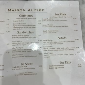 Maison Alyzee - Menu - Bakeries Near Me - Mountain View, California Maison Alyzee - Menu - Bakeries Near Me - Mountain View, California